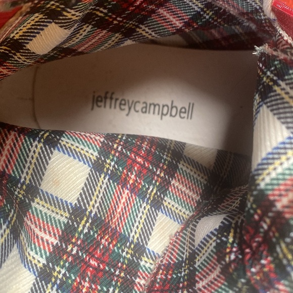 JEFFREY CAMPBELL TARTAN PLAID SNEAKER BOOTIES SZ 8.5 - Picture 7 of 9